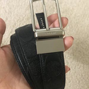 Coach Men's Signature Reversible Belt Cut To Size